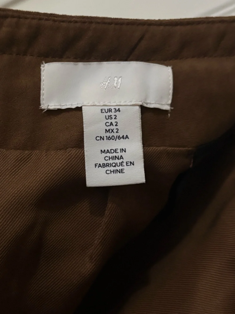 H&M Suede Mini Skirt